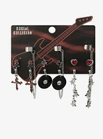 Social Collision Skull Vinyl Cuff Earring Set