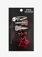 Social Collision Guitar & Star Hair Clip Set