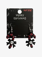 Gothic Candy Cane Drop Earrings