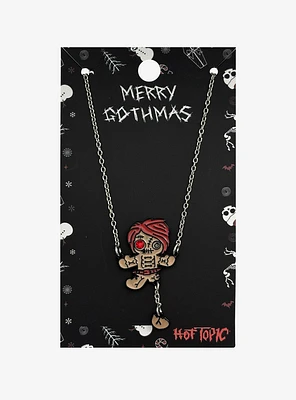 Goth Gingerbread Pendant Necklace