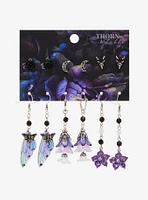 Thorn & Fable Dark Forest Wing Floral Earring Set