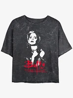 Buffy The Vampire Slayer Stake Girls Mineral Wash Crop T-Shirt