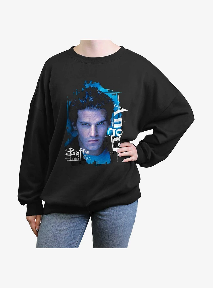 Buffy The Vampire Slayer Angel Girls Oversized Sweatshirt