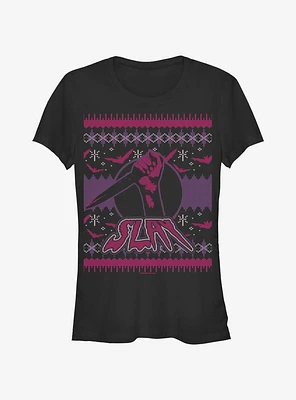 Buffy The Vampire Slayer Slay Ugly Chirstmas Girls T-Shirt