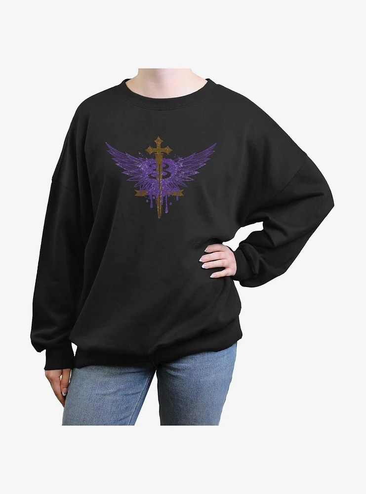 Buffy The Vampire Slayer Sword Girls Oversized Sweatshirt