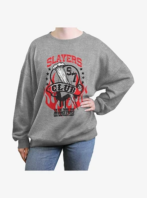 Buffy The Vampire Slayer Slayers Club Girls Oversized Sweatshirt