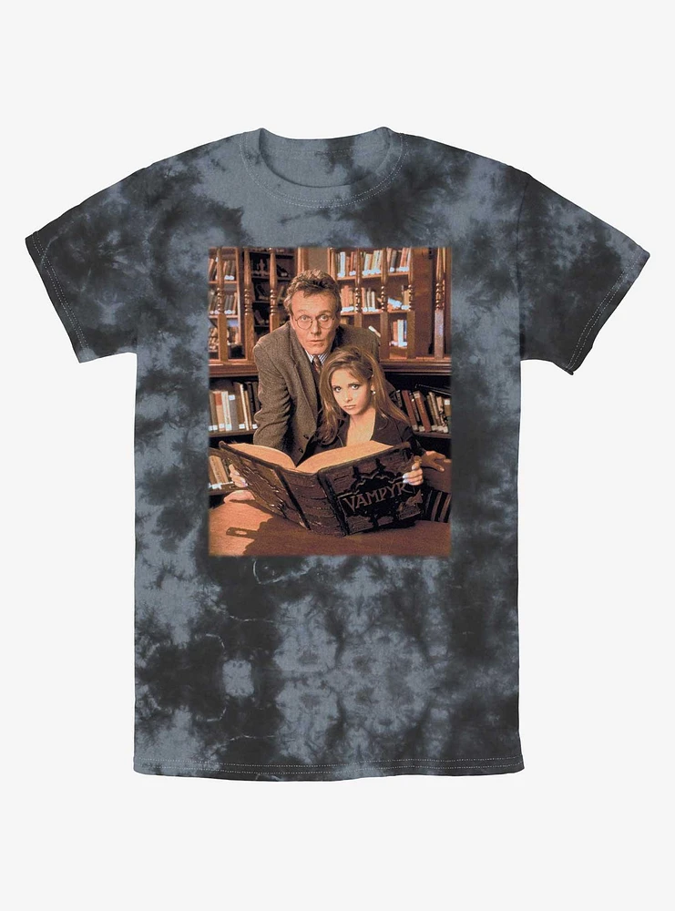 Buffy The Vampire Slayer Book Portrait Tie-Dye T-Shirt