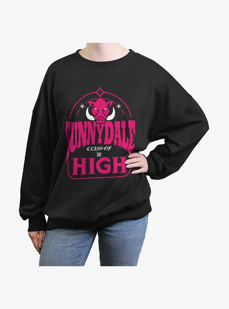 Buffy The Vampire Slayer Sunnydale High Girls Oversized Sweatshirt