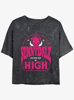 Buffy The Vampire Slayer Sunnydale High Girls Mineral Wash Crop T-Shirt