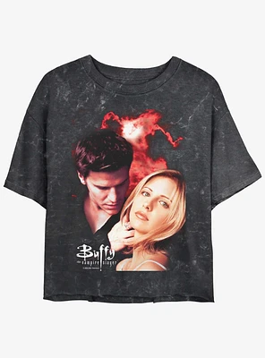 Buffy The Vampire Slayer Season Two Girls Mineral Wash Crop T-Shirt