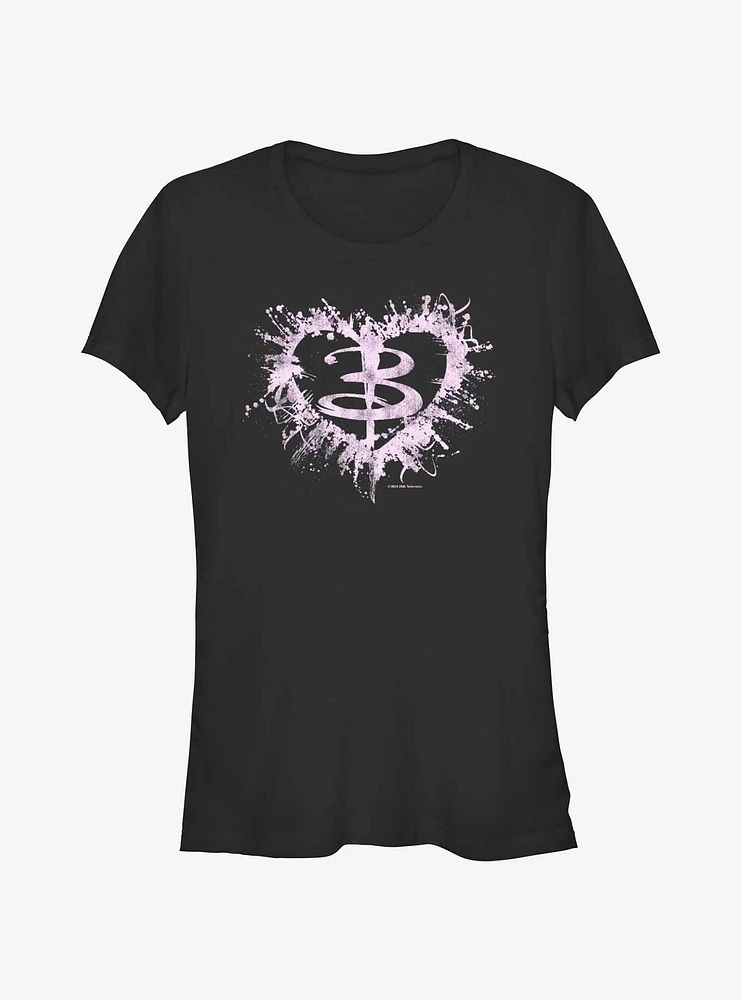 Buffy The Vampire Slayer Heart Logo Girls T-Shirt