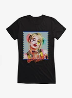 Birds Of Prey Harley Quinn Kiss Face Girls T-Shirt