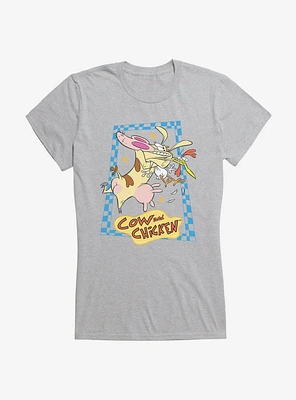 Cow And Chicken Squeeze Girls T-Shirt