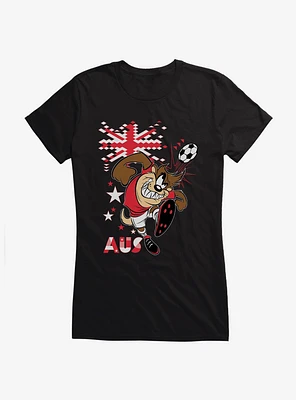 Looney Tunes Taz Football Australia Girls T-Shirt