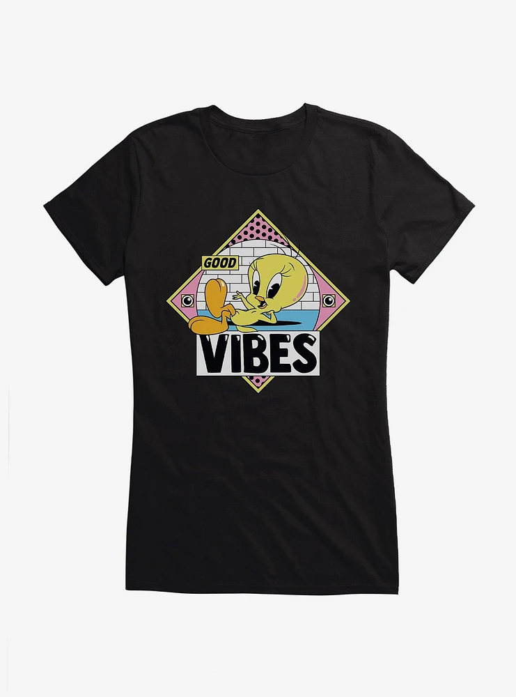 Looney Tunes Tweety Good Vibes Girls T-Shirt