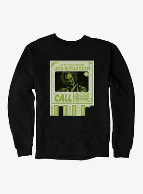 Beetlejuice Bio-Exorcist Beetlguese Tear-Off Flyer Sweatshirt