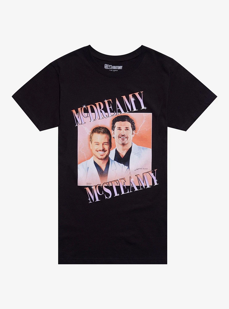 Grey's Anatomy McDreamy & McSteamy Boyfriend Fit Girls T-Shirt