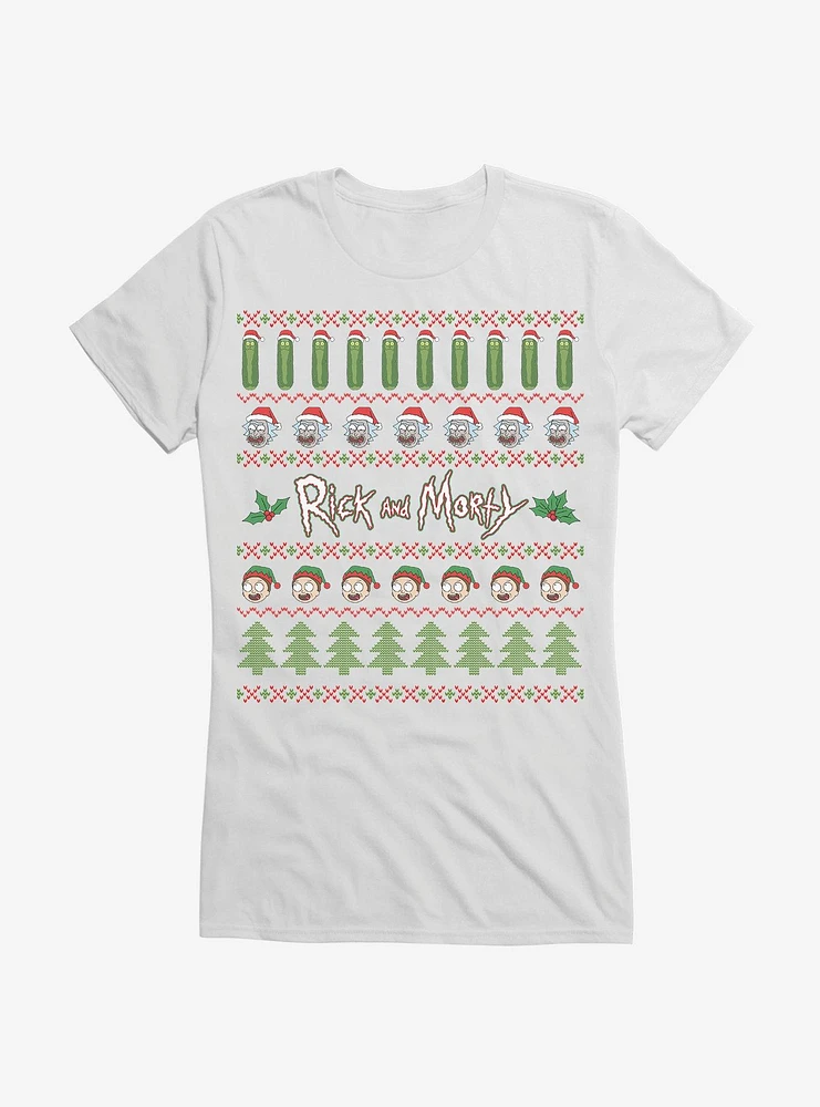 Rick And Morty Pickle Rickmas Sweater Girls T-Shirt