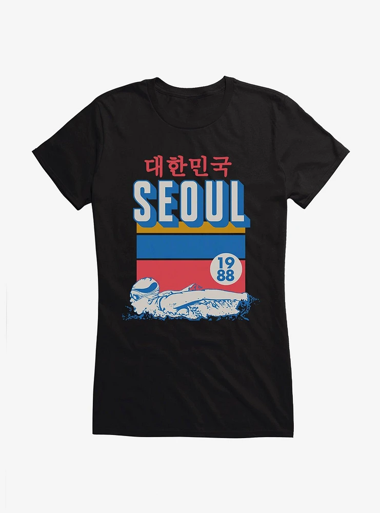 Olympic Swimming Seoul 1988 Girls T-Shirt