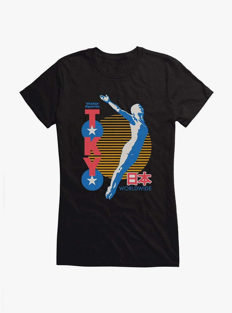 Olympic Water Sports Tokyo Worldwide Girls T-Shirt