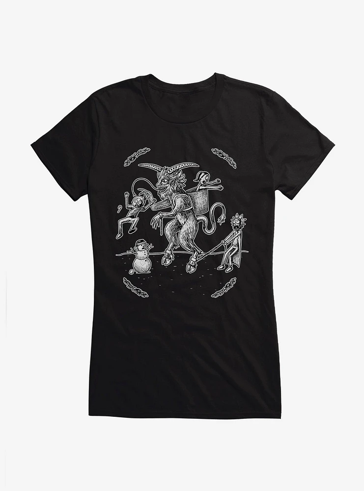 Rick And Morty Krampus Girls T-Shirt