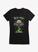 Rick And Morty The Space Cruiser Neon Girls T-Shirt