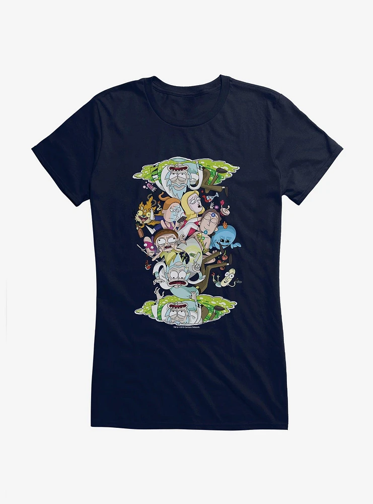 Rick and Morty Portal Loop Girls T-Shirt