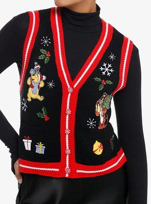 Disney Winnie The Pooh Holiday Girls Sweater Vest