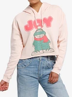 Garfield Joy Pastel Pink Crop Girls Hoodie