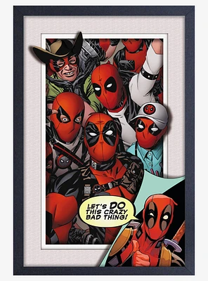 Marvel Deadpool Crazy Bad Thing Plexi Framed Poster