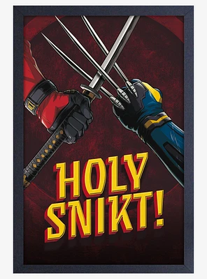 Marvel Deadpool 3 Holy Snikt Wood Wall Art