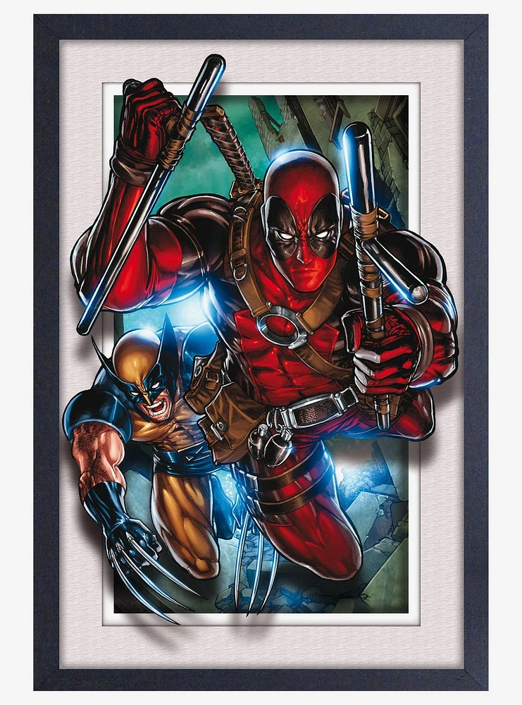 Marvel Deadpool & Wolverine Plexi Framed Poster