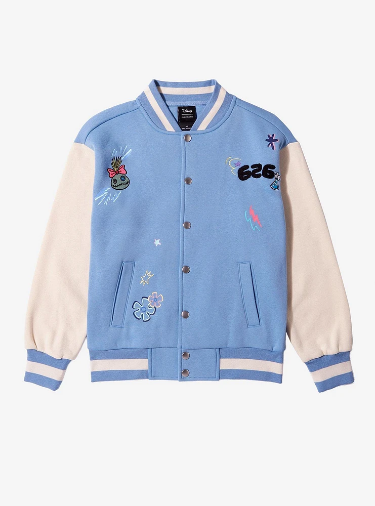 Disney Lilo & Stitch Doodle Icons Youth Varsity Jacket - BoxLunch Exclusive