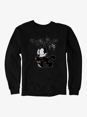 Felix The Cat Spray Painting Sweatshirt