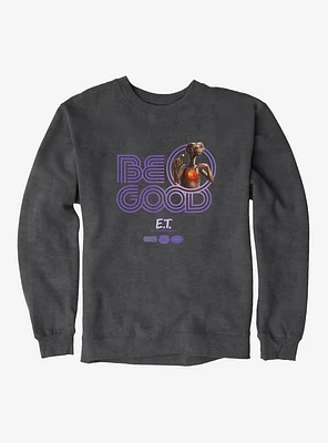 E.T. 40th Anniversary Be Good Striped Font Purple Sweatshirt