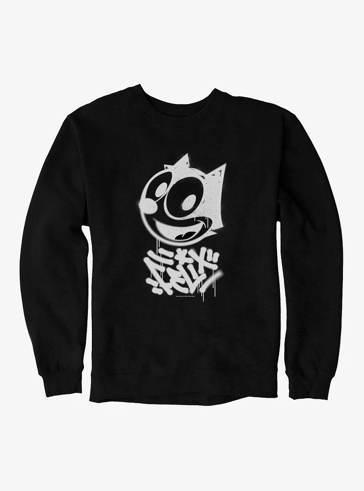 Felix The Cat Graffiti Art All Smiles Sweatshirt