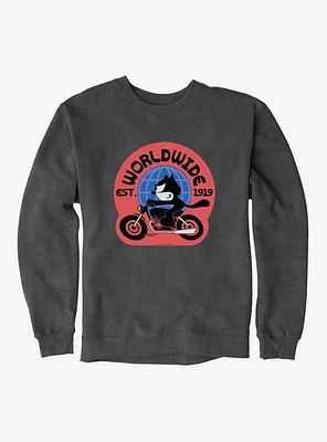 Felix The Cat Worldwide Motorcycle Sweatshirt