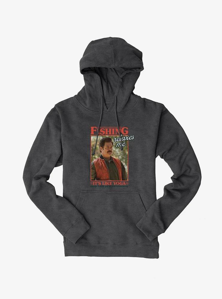 Parks And Recreation Fishing Like Yoga Hoodie