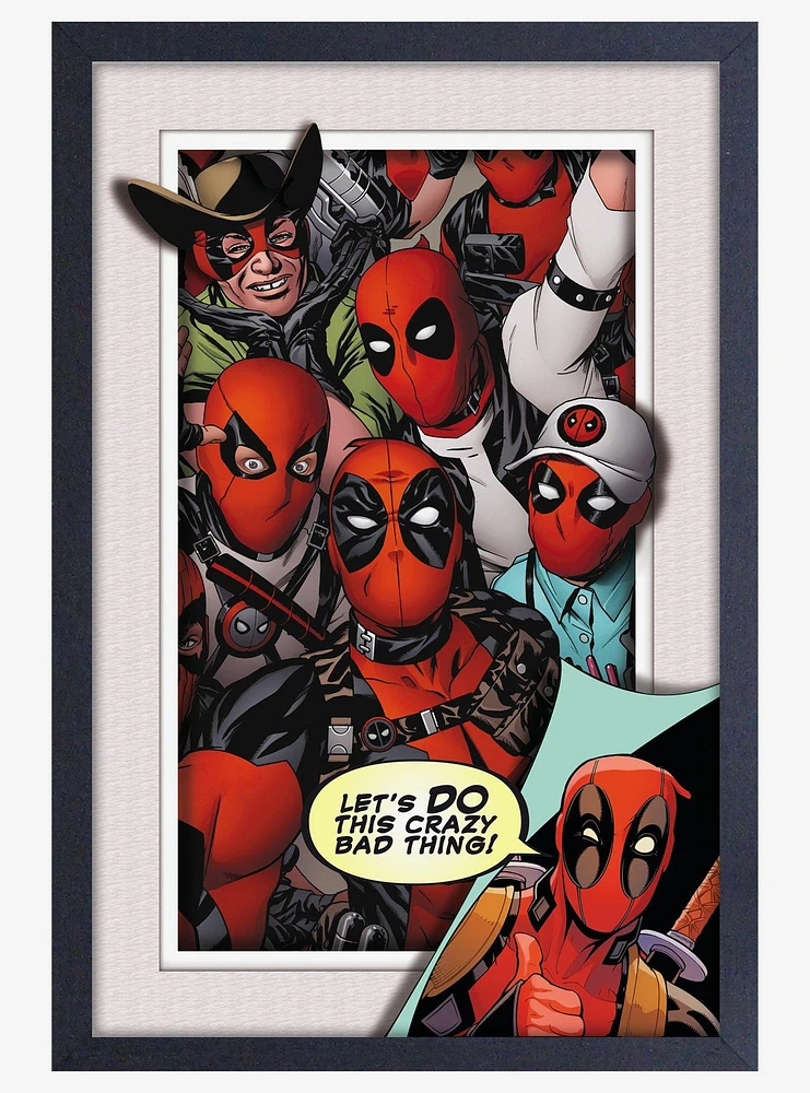 Marvel Deadpool Crazy Bad Thing Plexi Framed Poster