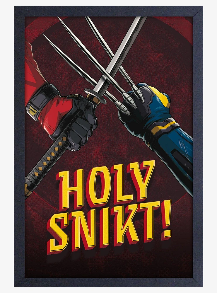 Marvel Deadpool 3 Holy Snikt Wood Wall Art