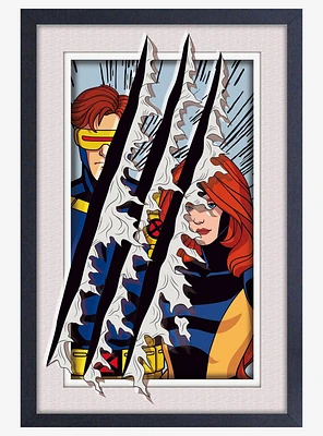 Marvel X-Men Slashed Photo '97 Plexi Framed Poster