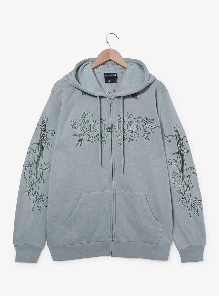 the Lord of Rings Tonal Icons Zippered Hoodie - BoxLunch Exclusive