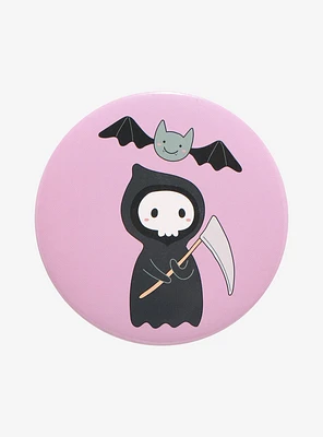 Grim Reaper & Bat 3 Inch Button