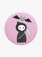 Grim Reaper & Bat 3 Inch Button