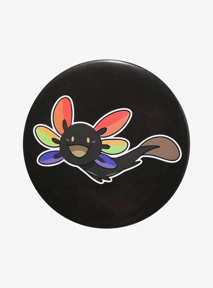 Rainbow Axolotl 3 Inch Button