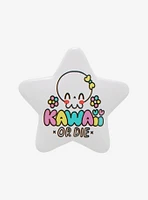 Kawaii Or Die Skull Star-Shaped Button