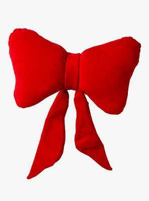 Red Bow Figural Pillow