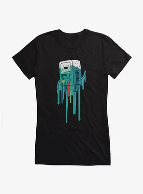 Adventure Time BMO Paint Drip Girls T-Shirt