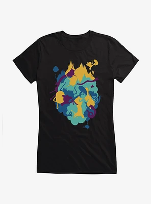 Adventure Time Abstract Colorblock Girls T-Shirt