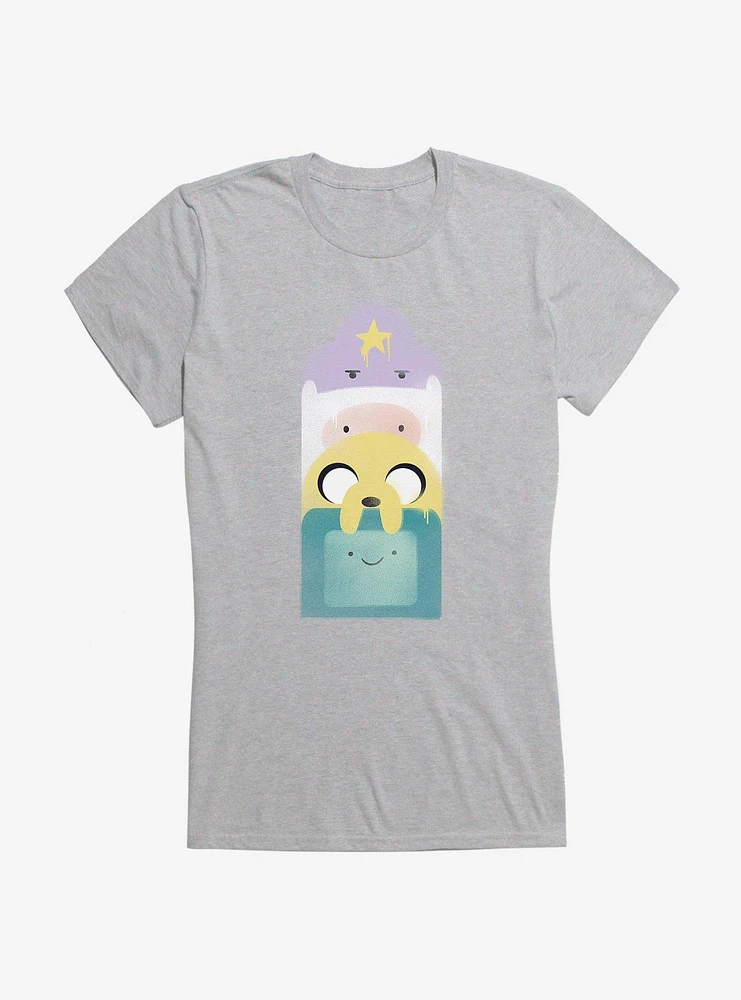 Adventure Time Characters Stack Girls T-Shirt